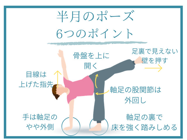 半月のポーズのコツ